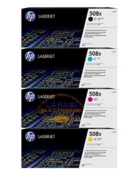 Cartouche d’Encre HP LaserJet 508X Jaune-noir- bleu -rouge