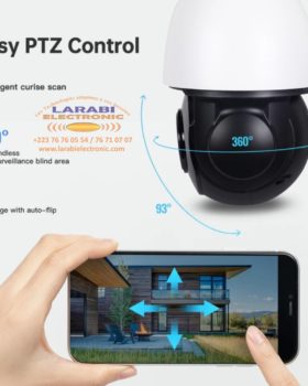Caméra de surveillance PTZ IP POE HD 5MP rotatif 360°